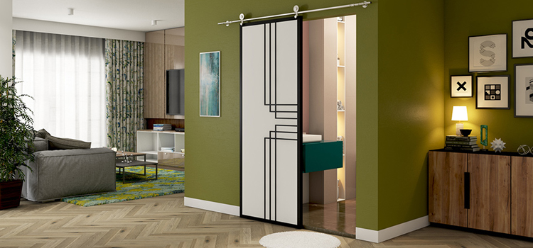 sliding bathroom door installation in Covina
